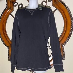 Mens G.H. Bass & Co Long Sleeve Black Thermal Shirt